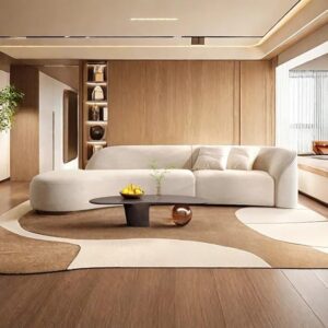 ALAB DECOR  J Shape Sectional Sofa Set, Chesterfield Style 4 Seater Sofa Set with Pillows for Living Room, Bedroom and Office and Hallway Colour.